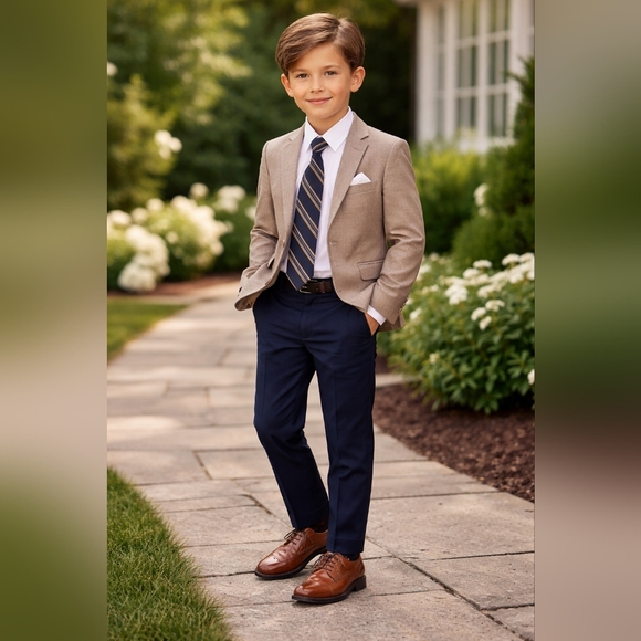 Stacy Adams Other - Stacy Adams Boys Brown Wingtip Oxfords Classic Dress Formal Shoes
